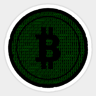 Bitcoin Matrix Cryptocurrency Crypto Design T-Shirt Sticker